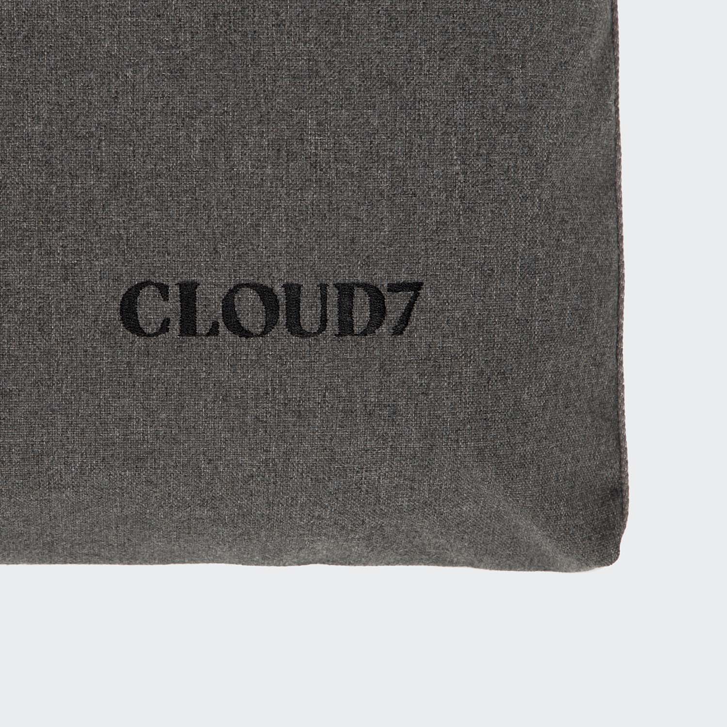 Cloud7 Dog Bed Siesta Light Graphite Outdoor Detail On Grey