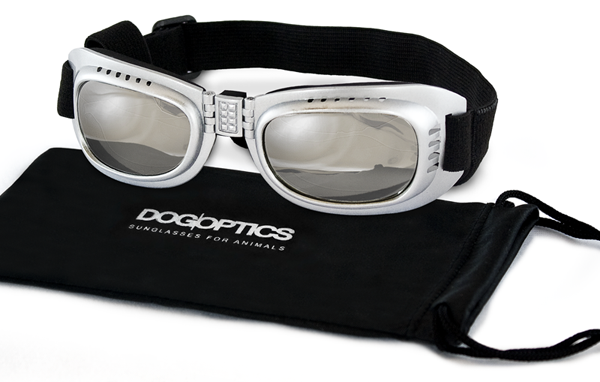 Dogoptics Hundebrille Biker Silver/Mirror