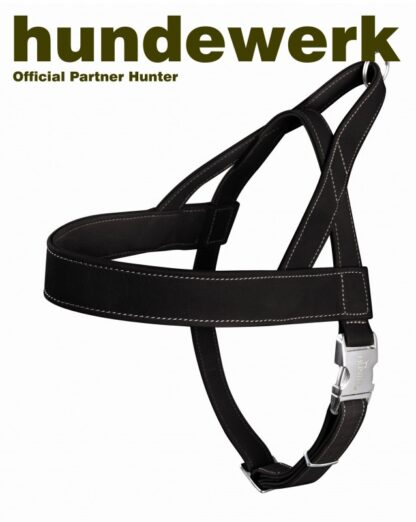 Hunter Norwegergeschirr Hunting Nubuk Schwarz