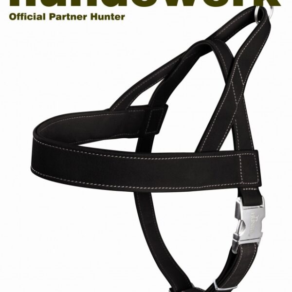 Hunter Norwegergeschirr Hunting Nubuk Schwarz