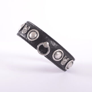 Malucchi Bulldoggenhalsband Francais Schwarz