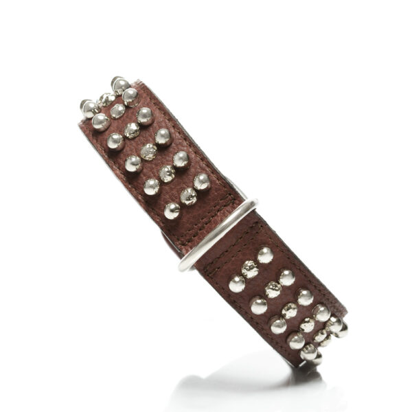 MALUCCHI Halsband Bullet Braun 4 cm