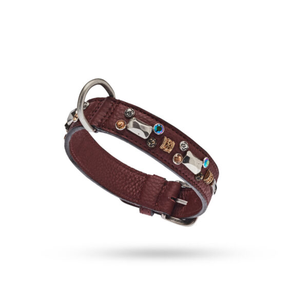 MALUCCHI Halsband Petra Braun 3 cm