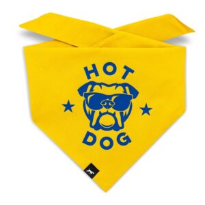 DUFTMARKE Hundehalstuch Hot Dog gelb