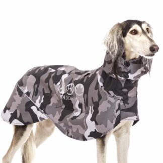 Sofa Dog Wear Hunderegenmantel Manuel camo grau