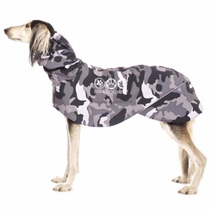 Sofa Dog Wear Hunderegenmantel Manuel camo grau – Bild 4