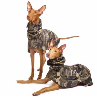 Sofa Dog Wear Hunderegenmantel Manuel Khaki Camo