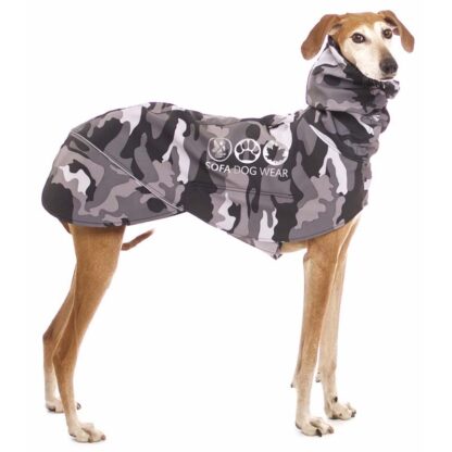 Sofa Dog Wear Hunderegenmantel Manuel camo grau – Bild 2