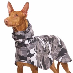 Sofa Dog Wear Hunderegenmantel Manuel camo grau