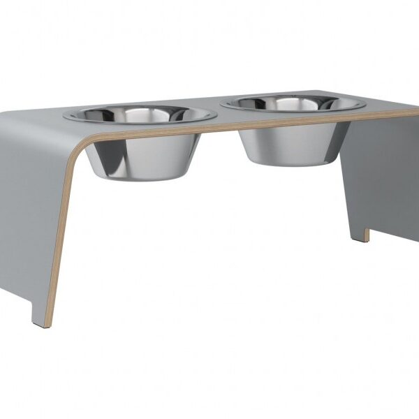 dogBar®- HPL grau mit Edelstahl