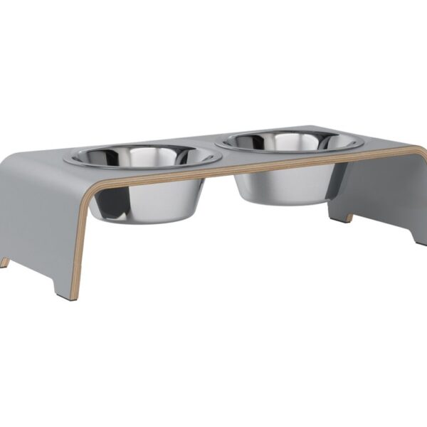 dogBar®- HPL grau mit Edelstahl