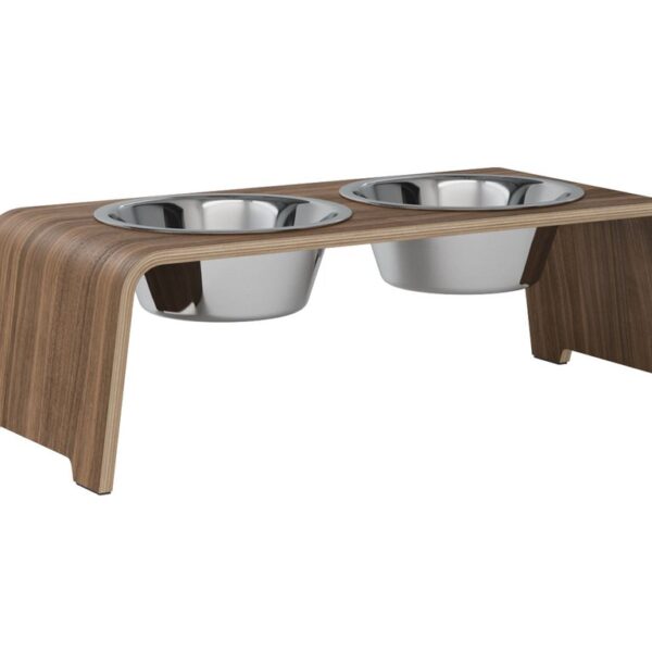 dogBar®- Nussbaum mit Edelstahl