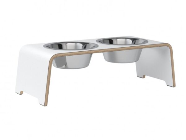 dogBar®- HPL weiß mit Edelstahl