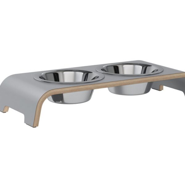 dogBar®- HPL grau mit Edelstahl