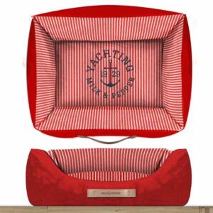 Milk&Pepper Hundebett Yachting Rot
