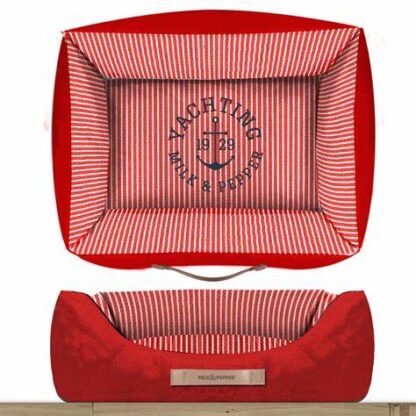 Milk&Pepper Hundebett Yachting Rot