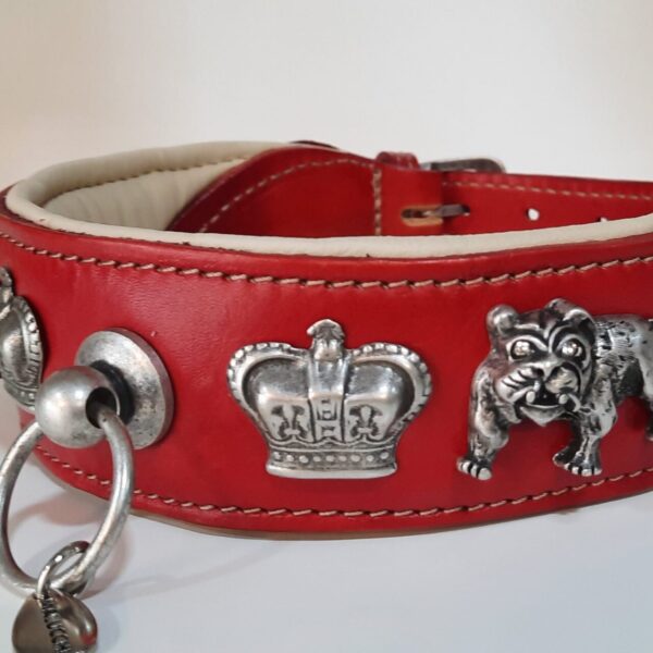 MALUCCHI Bulldoggen Halsband Royal Rot