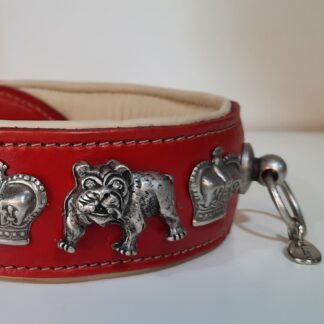 MALUCCHI Bulldoggen Halsband Royal Rot