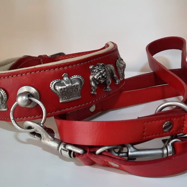 MALUCCHI Bulldoggen Halsband Royal Rot