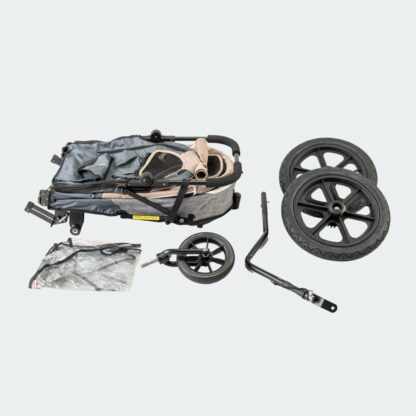 InnoPet® Hundebuggy/Fahrradanhänger "Sporty Trailer Evolution" - IPS-057/BR - Latte Macchiato – Bild 5