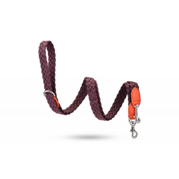 MALUCCHI Hundeleine Braid Trekker Orange-Braun