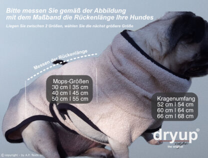Actionfactory Hundebademantel für Mops und Co Lila – Bild 2