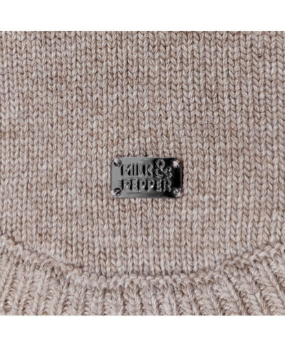 Milk & Pepper Strickpullover Helsinki Taupe Bulldogge – Bild 3