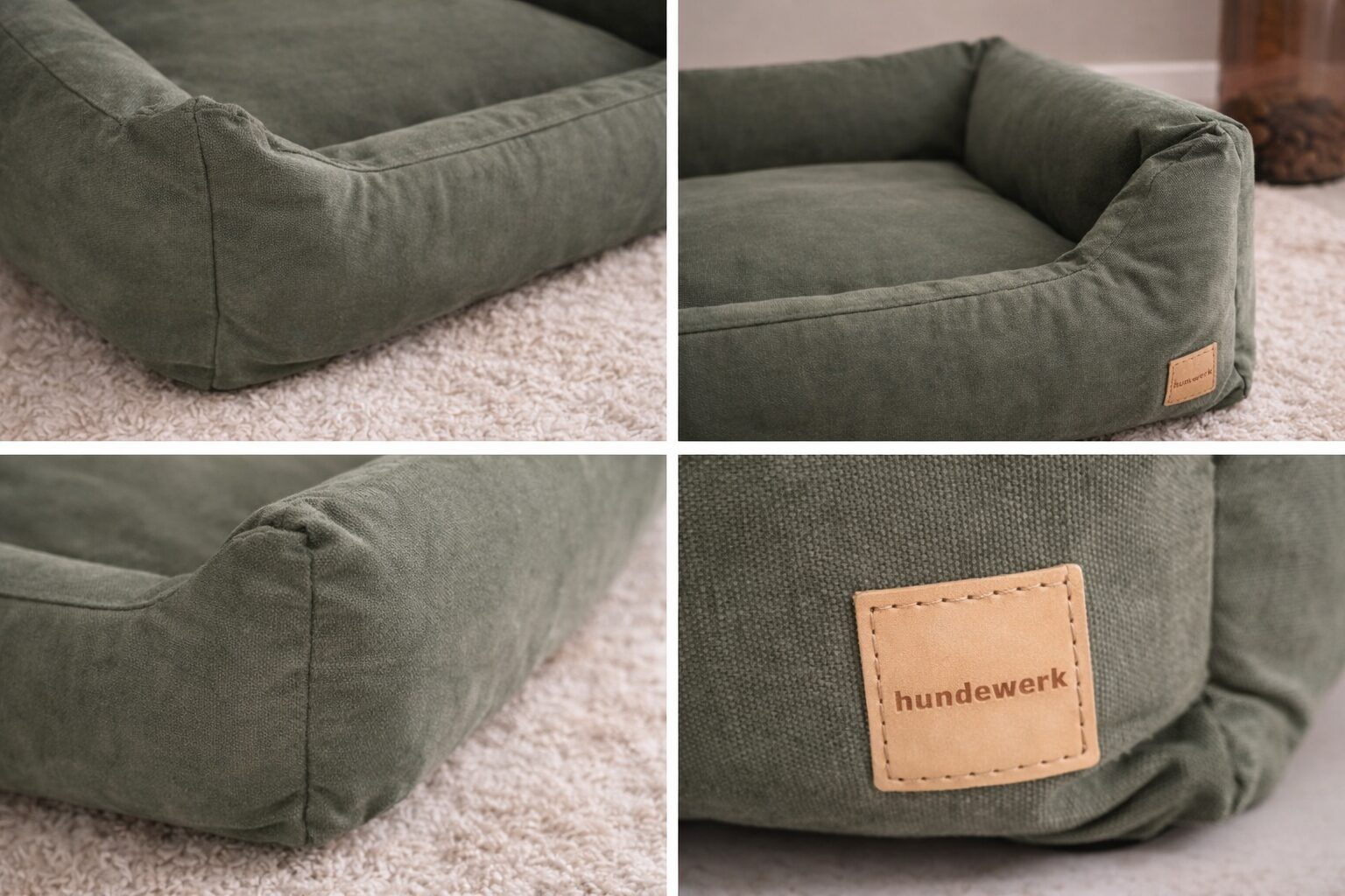 hundewerk Hundebett Denim Olive 120 x 90 x 32 cm – Bild 2