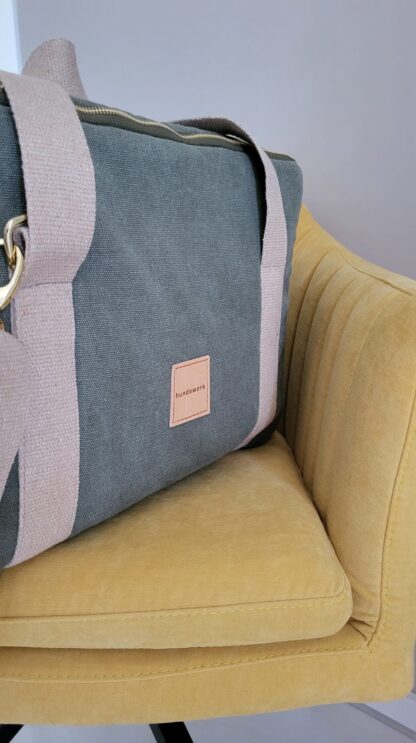 hundewerk Hundetasche MOLA Denim Oliv-Beige – Bild 2
