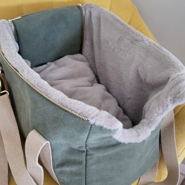 hundewerk Hundetasche MOLA Denim Oliv-Beige