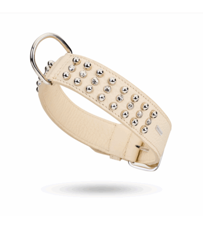 MALUCCHI Halsband Bullet 4 cm Weiß