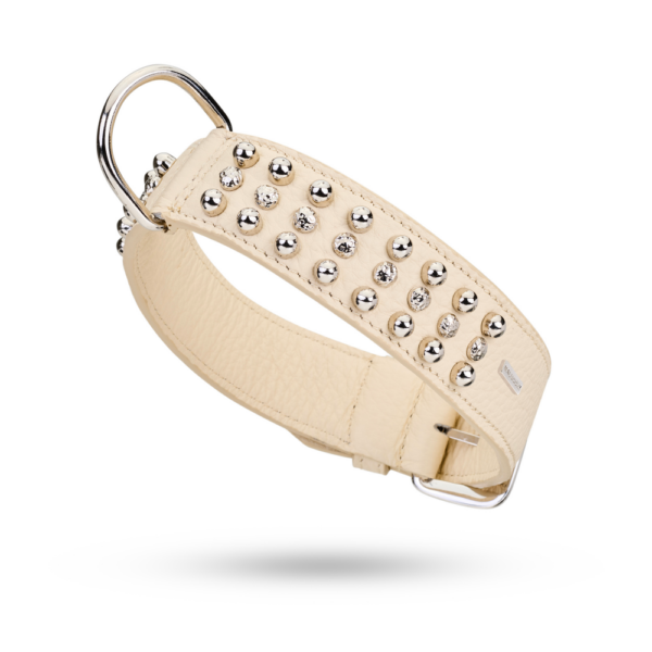 MALUCCHI Halsband Bullet 4 cm Weiß