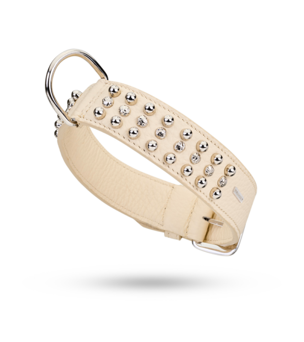 MALUCCHI Halsband Bullet 4 cm Weiß