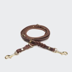 CLOUD7 Hundeleine Riverside Park Saddle Brown Gold