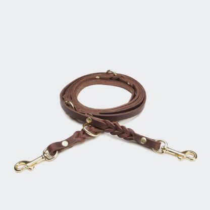 CLOUD7 Hundeleine Riverside Park Saddle Brown Gold