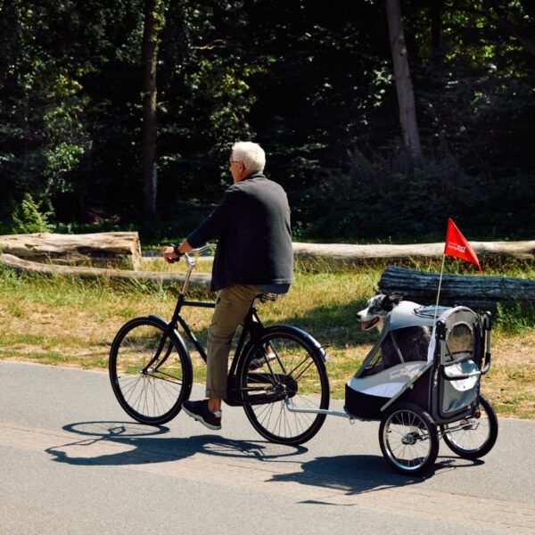 InnoPet®Fahrradanhänger „Sporty Trailer“  schwarz/grau
