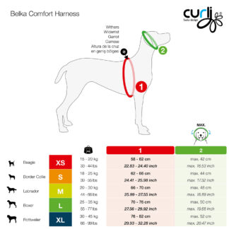 Curli – BELKA COMFORT GESCHIRR Rot
