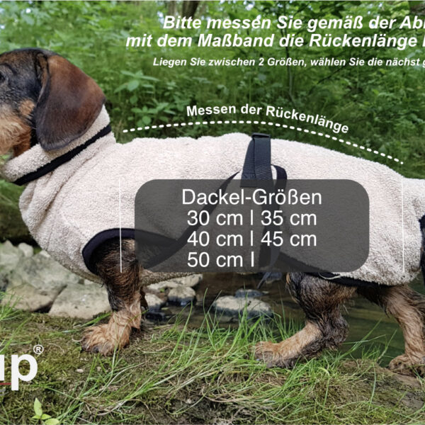 Actionfactory Hundebademantel für Dackel