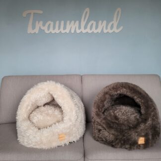 hundewerk Hundebett Iglo Zottel Creme