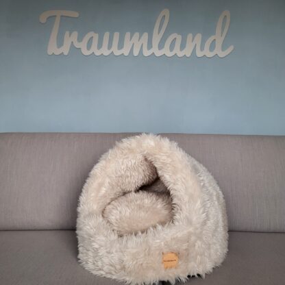 hundewerk Hundebett Iglo Zottel Creme