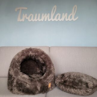 hundewerk Hundebett Iglo Zottel Braun