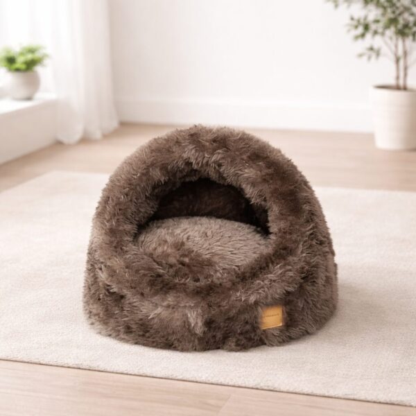 hundewerk Hundebett Iglo Zottel Braun