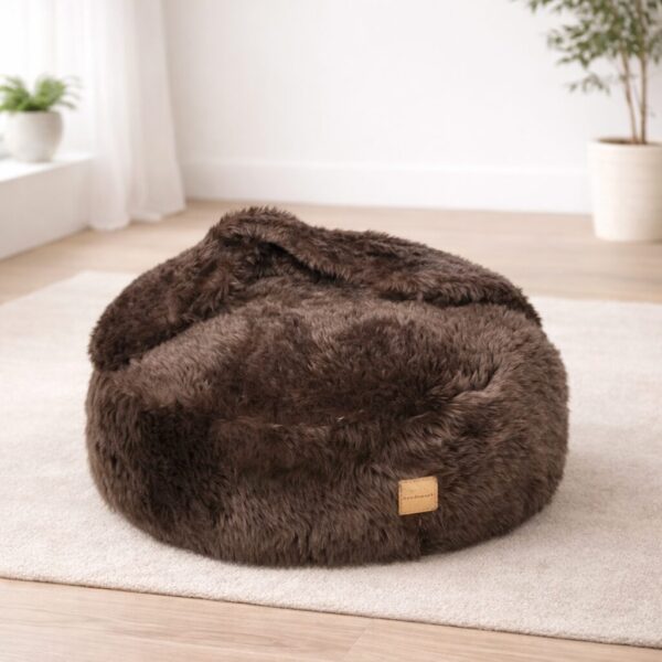 hundewerk Höhlenkissen Zottel Braun