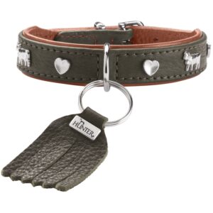 Hunter Halsband München Mini grün/cognac