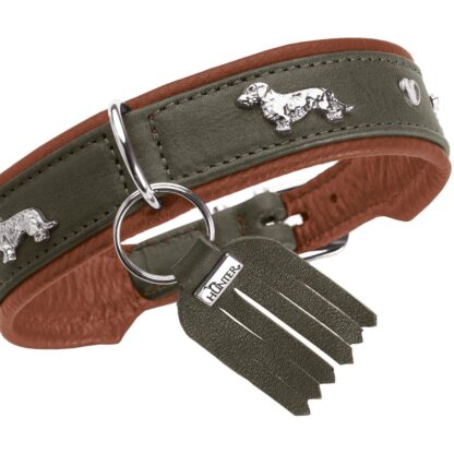Hunter Teckel-Halsband München grün/cognac – Bild 4