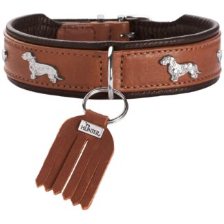 Hunter Teckel-Halsband München cognac/schwarz
