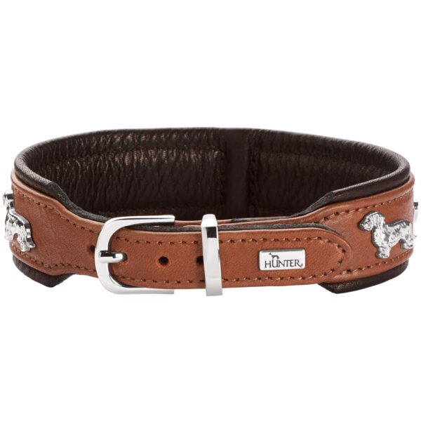 Hunter Teckel-Halsband München cognac/schwarz – Bild 3