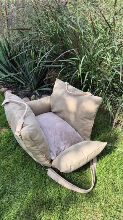 hundewerk Hundeautositz und Reisebett Denim Stone – Bild 2