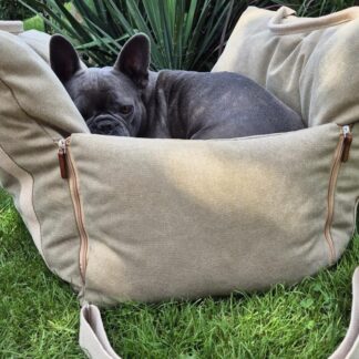 hundewerk Hundeautositz und Reisebett Denim Stone
