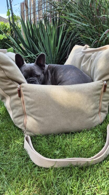 hundewerk Hundeautositz und Reisebett Denim Stone – Bild 3